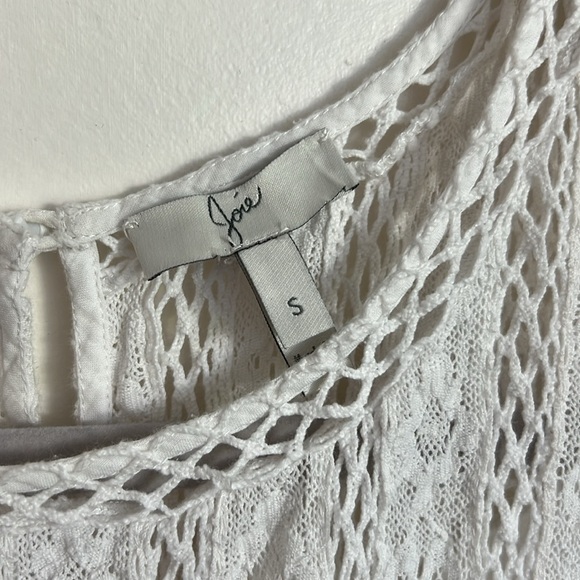 JOIE White Halter Maxi Dress with Crochet Details Size S - Picture 6 of 7